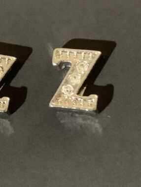 Letter Z Or Zeta Bling Charm For Floating Lockets
